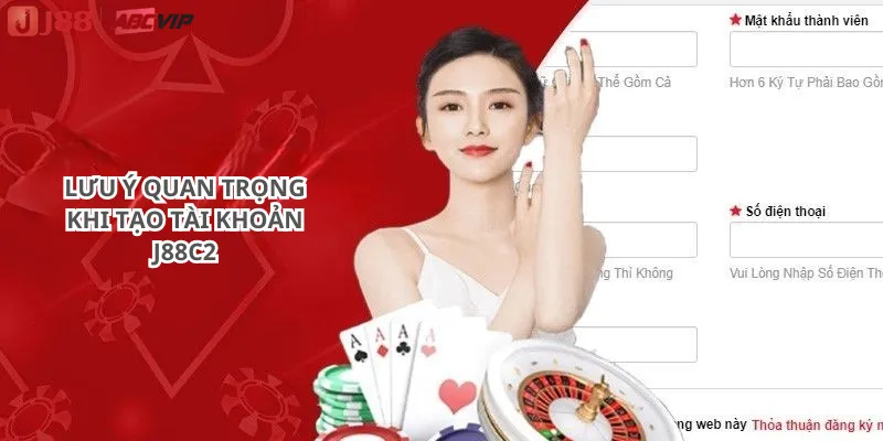 Lưu ý quan trọng khi tạo tài khoản J88c2